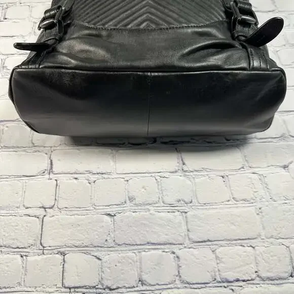 Vince Camuto Black Quilted Leather Tote Bag - Picture 5 of 9